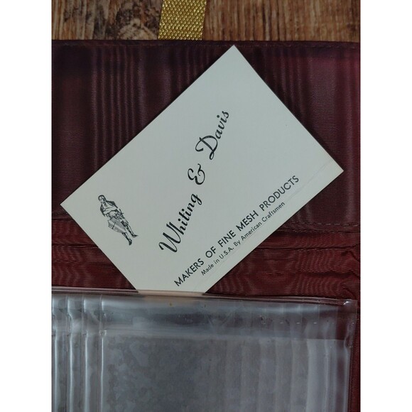 Vintage Whiting and Davis Gold Mesh Tri-Fold Checkbook Bilfold Clutch Metallic main image 9
